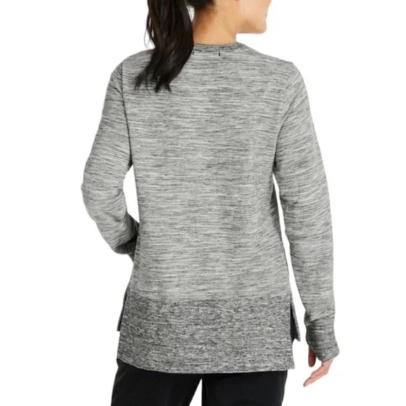 L.L. Bean Athleisure Soft Stretchy Relaxed Long Sleeve Comfy Sweatshirt Top Grey - Picture 2 of 12